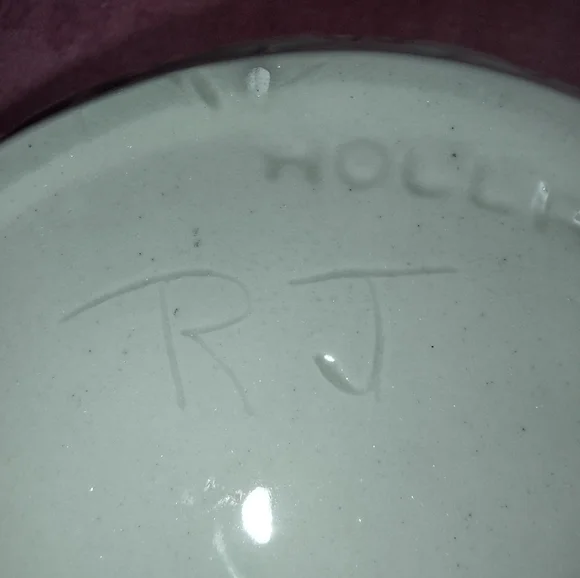 Vintage Art Pottery Holland @ Mold Signed Tulips Pastel Basketweave Filigree - Picture 4 of 8